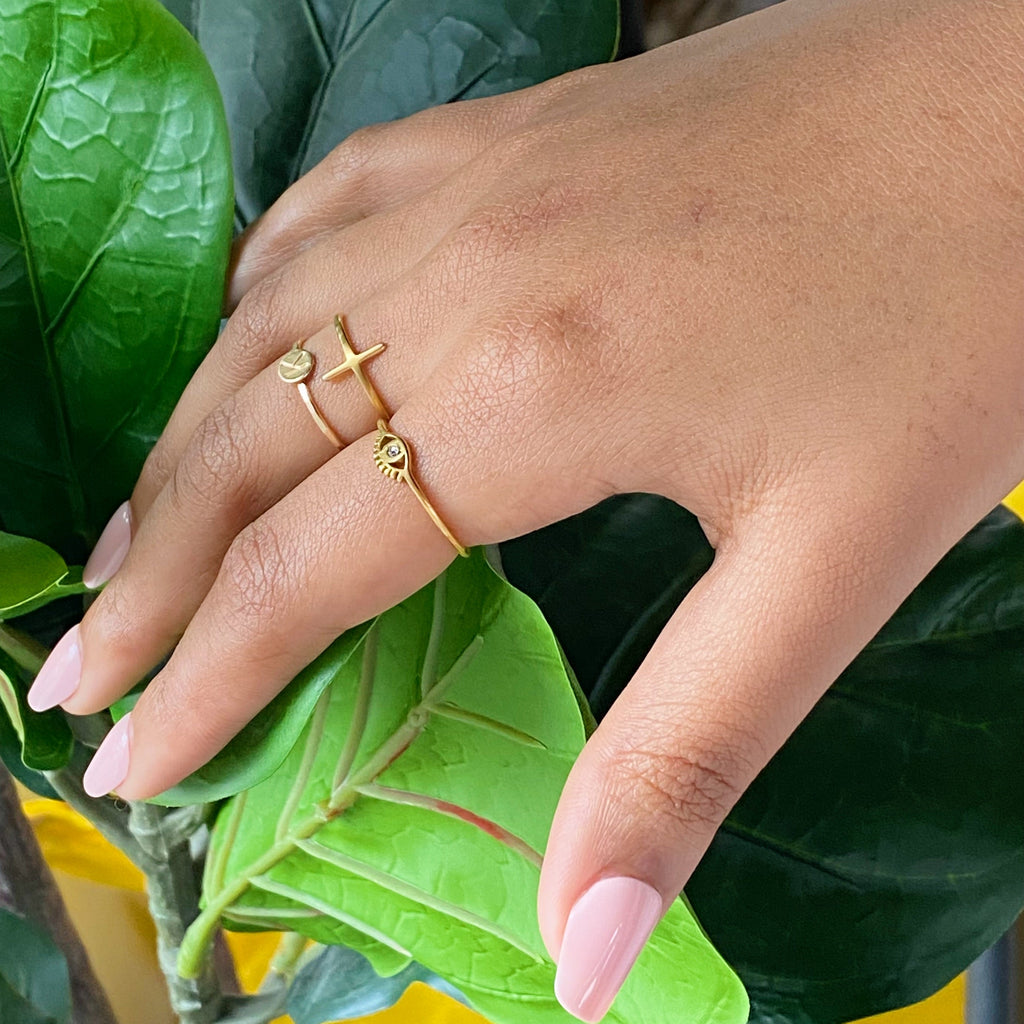Pretty Eye Dainty Ring | Evil Eye Minimalist Ring