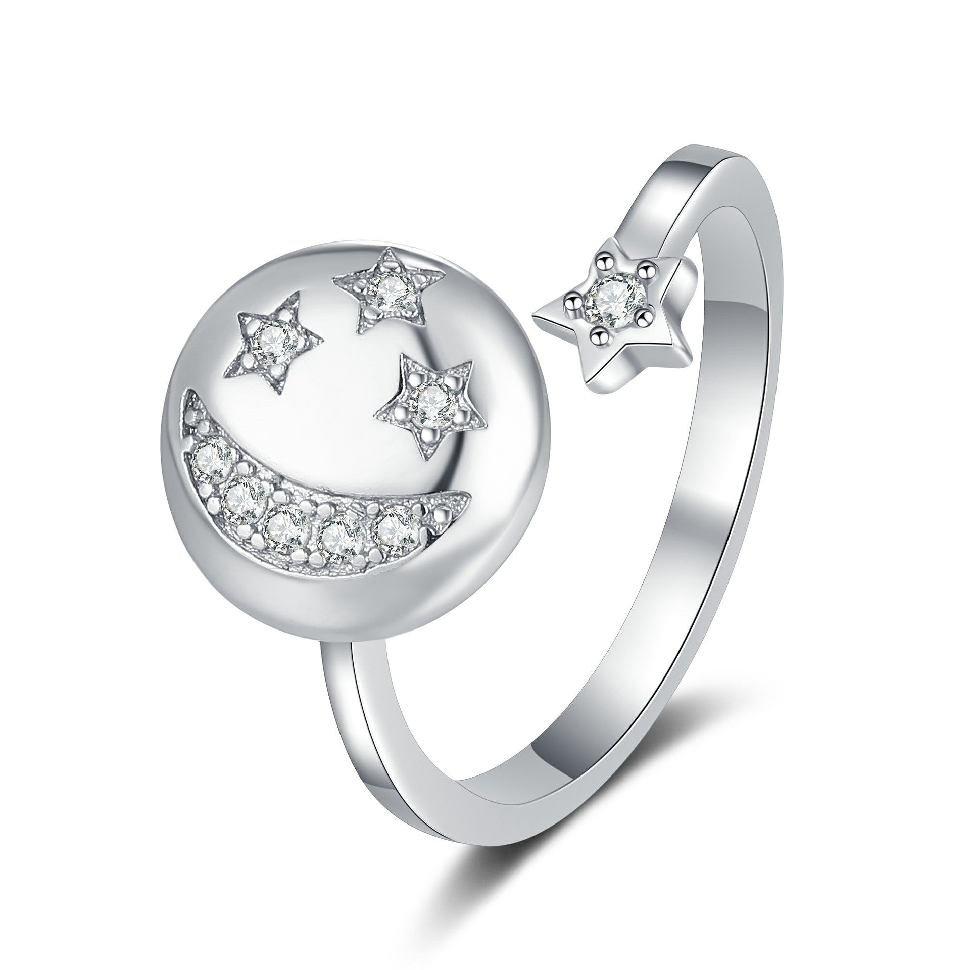 Clover Zircon Fidget Ring | Anxiety Relief Ring
