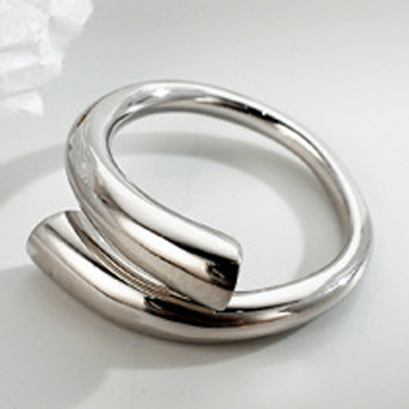 Geometric Lines Minimalist Ring for Women
