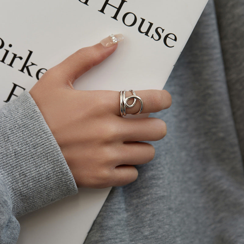 Minimalist Winding Line Ring | S925 Sterling Silver