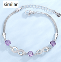 925 Silver Infinity Bracelet | Colorful Zircon Stones