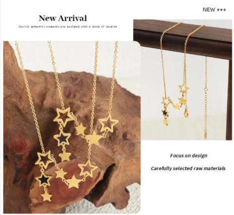 Geometric Star Pendant Necklace