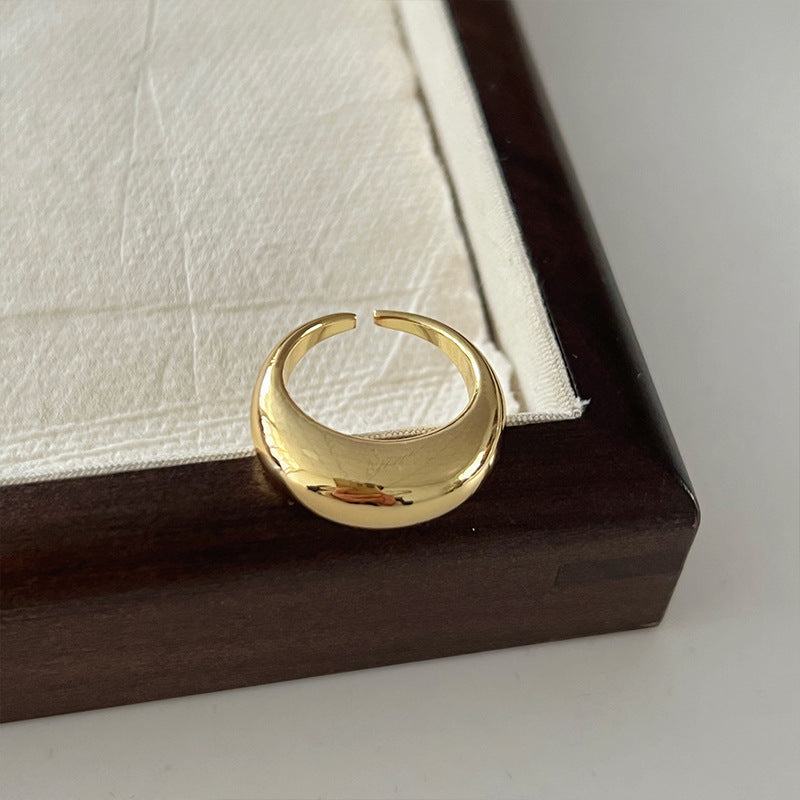 Minimalist Smooth Open Ring for Women