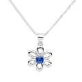 Daisy September Birthstone Necklace | Sterling Silver