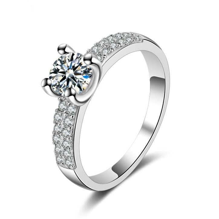 Imitation Diamond Engagement Ring | Minimalist Design