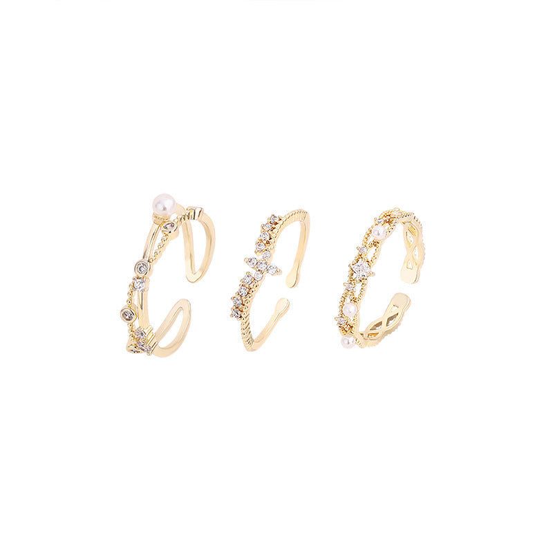 Pearl & Zircon Ring | Minimalist Design for Women