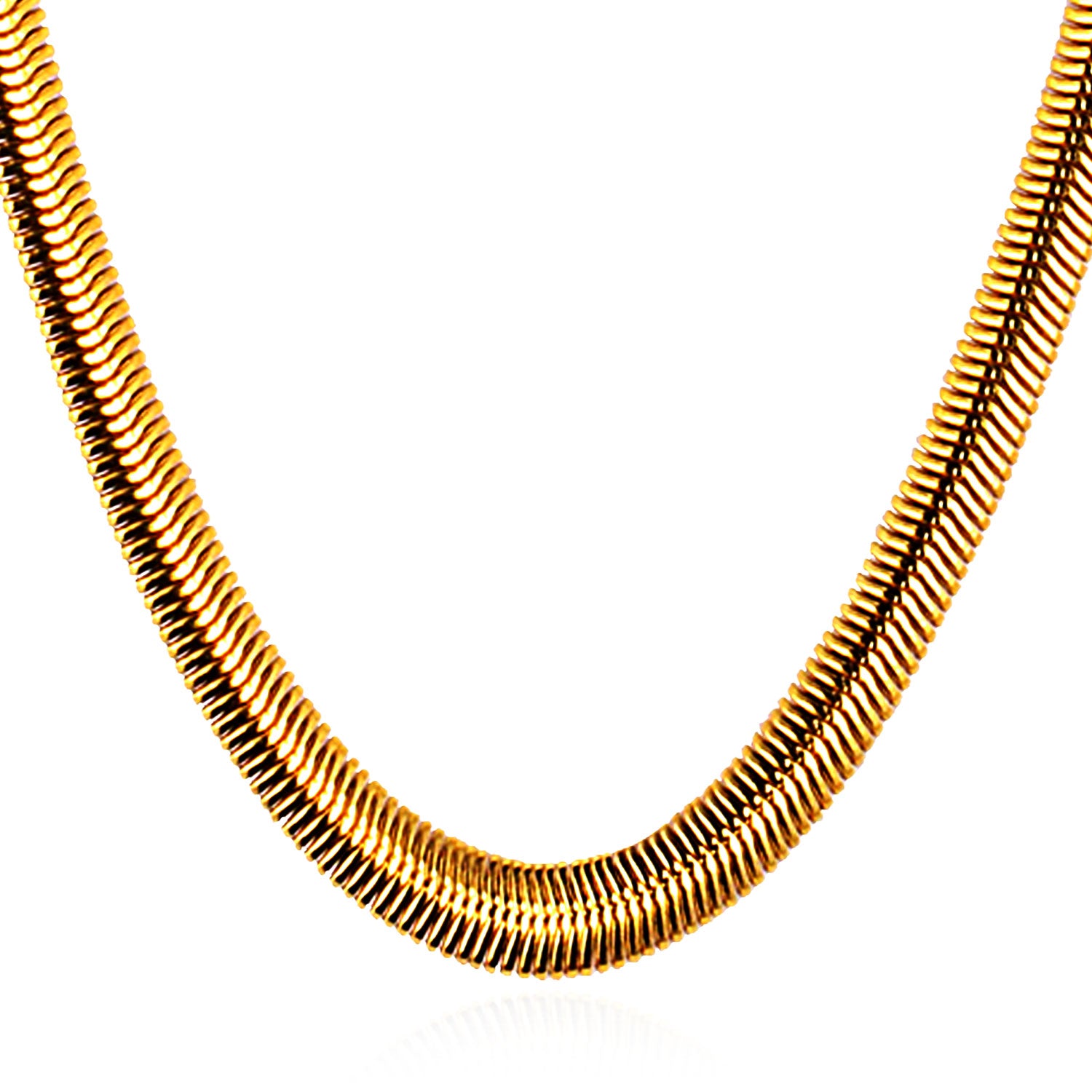 Titanium Steel Snake Bone Chain Necklace in Alloy