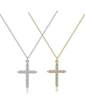 Dainty Cross Necklace Set – Gold & Silver CZ Pendant Necklace for Women & Men | Faith Jewelry