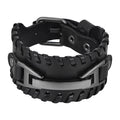 Genuine Leather Macramé Braided Bracelet for Men | Artisan Men's Jewelry