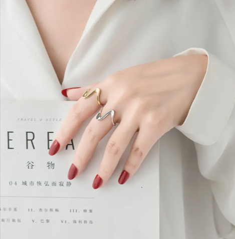 Minimalist Geometric Gold-Plated Ring