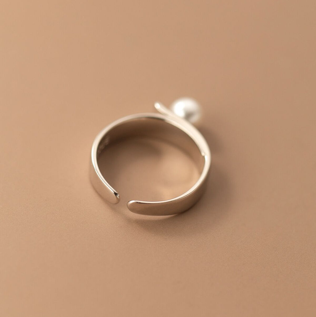 Korean Pearl Ring | Minimalist Design for Women