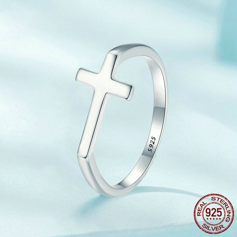Minimalist Cross Ring | S925 Sterling Silver