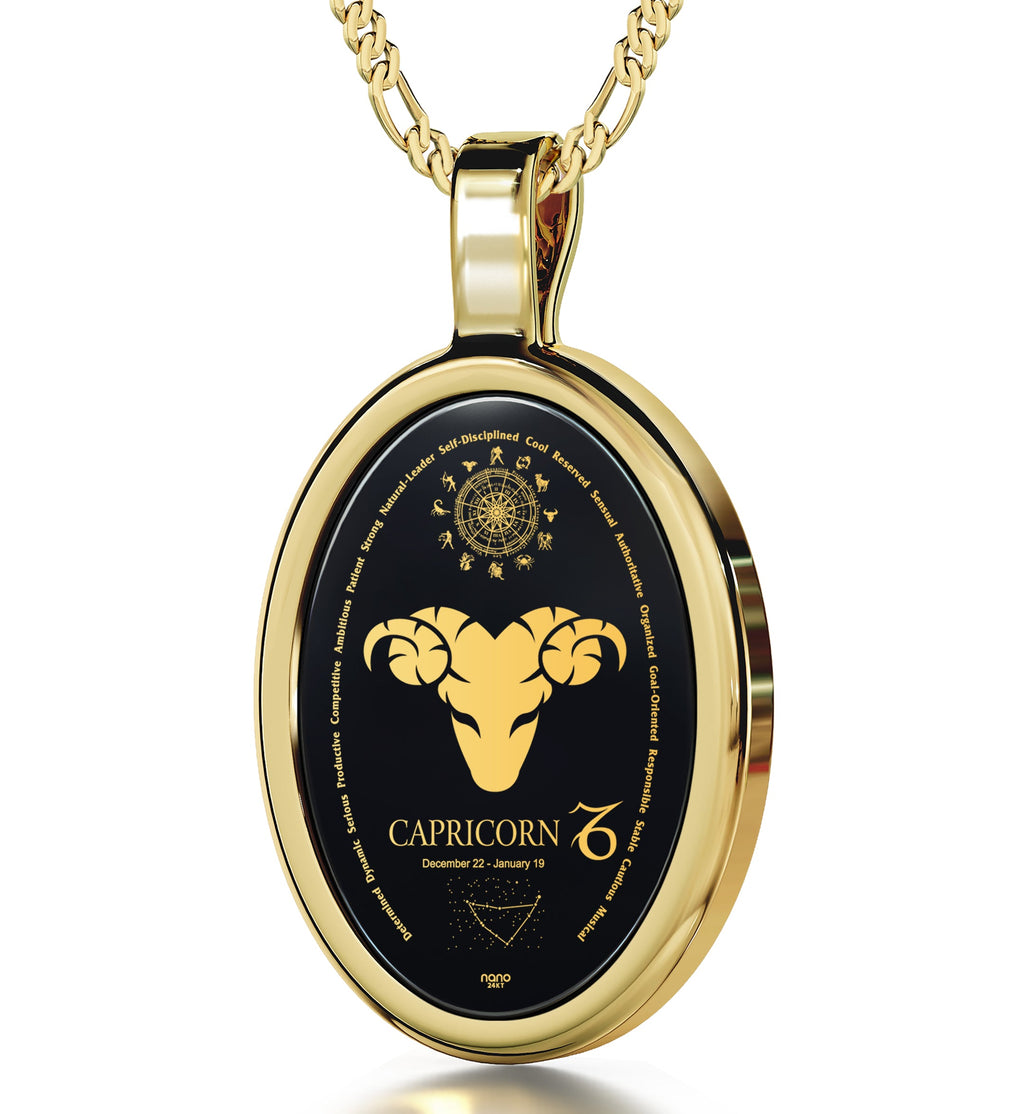 Capricorn Zodiac Necklace | Dainty Astrology Pendant for Women