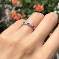 Blue Square Topaz Ring | Minimalist Gemstone Ring