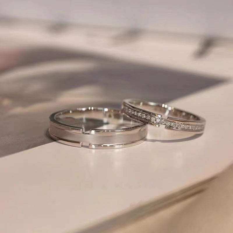 Starry Sky Rings for Men and Women in White Brass
