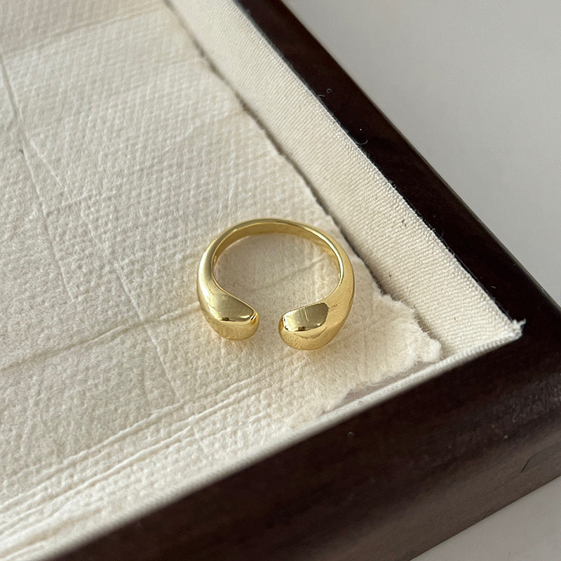Minimalist Smooth Open Ring for Women