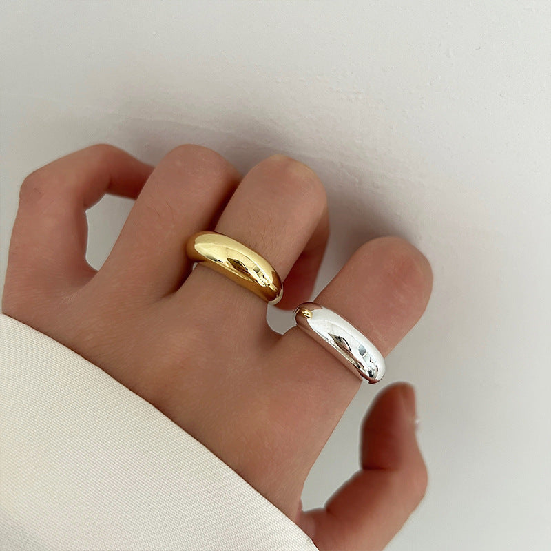 Minimalist Smooth Open Ring for Women