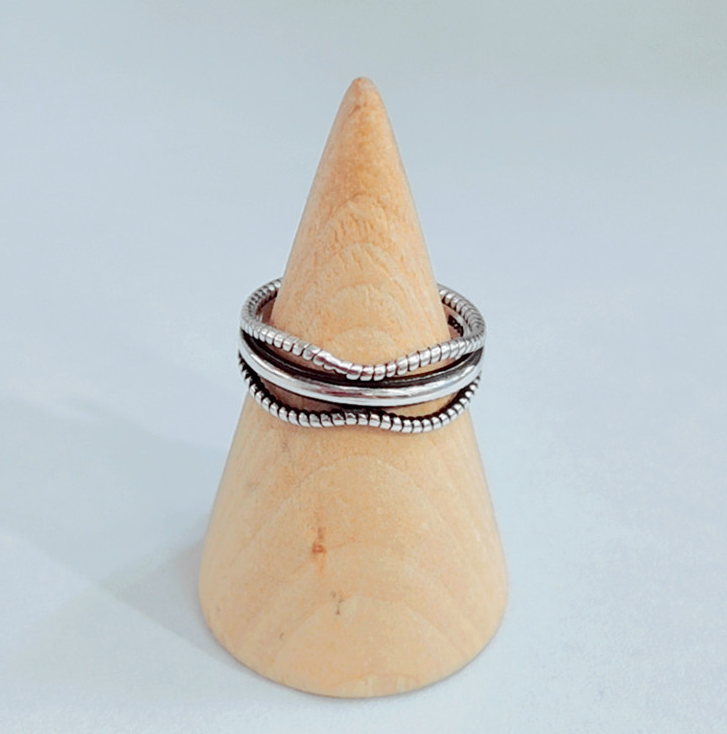 Twisted Open Ring, Wavy Ring, Minimalist Style Ring