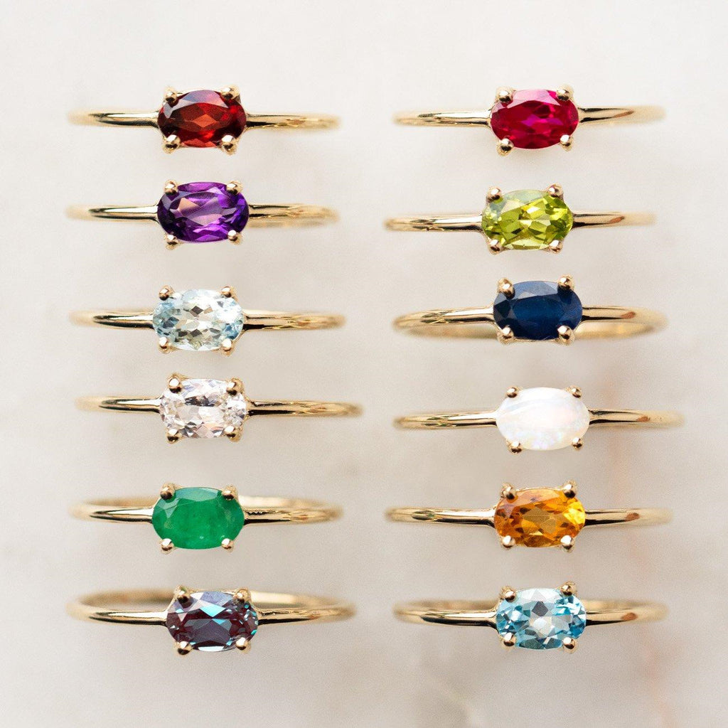 December Birthstone Ring | 18K Gold Stainless Steel