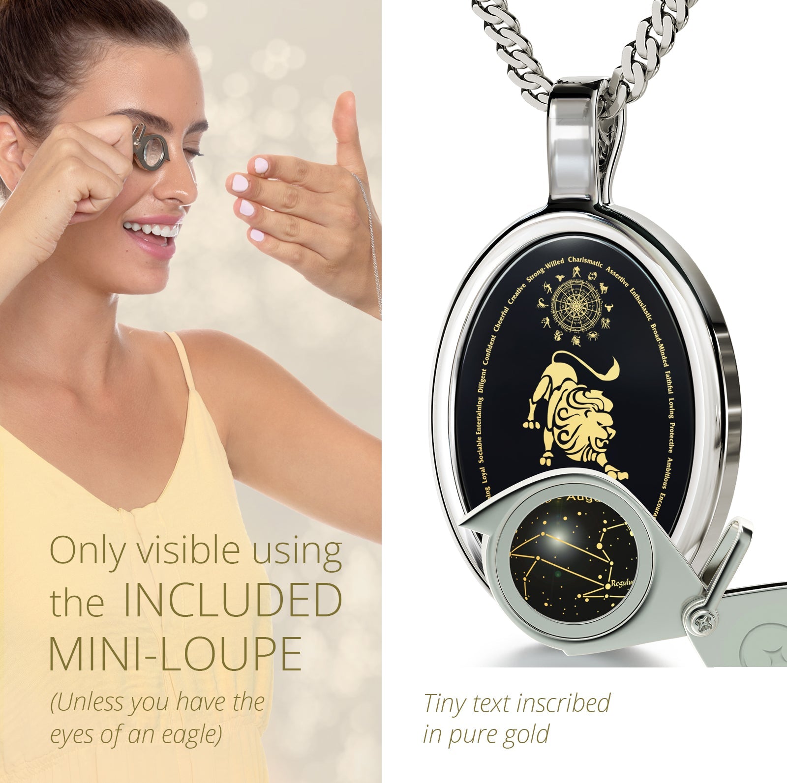 Leo Zodiac Necklace | Dainty Astrology Pendant for Women