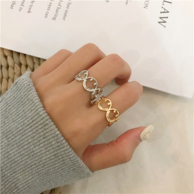Smiley Face Ring | Minimalist Happy Ring
