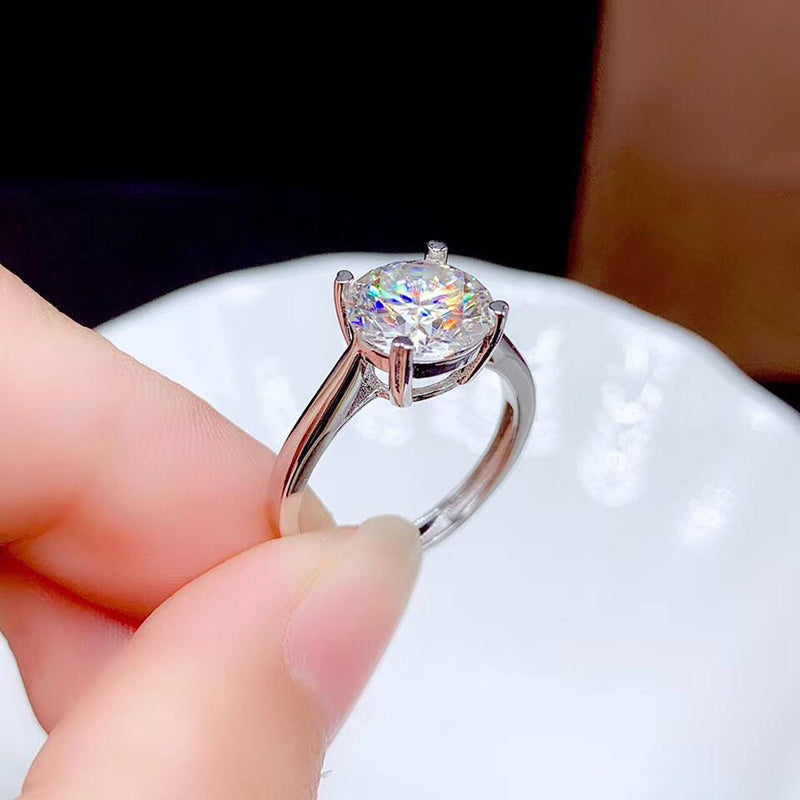 Moissanite Engagement Ring | 925 Silver Couples Ring