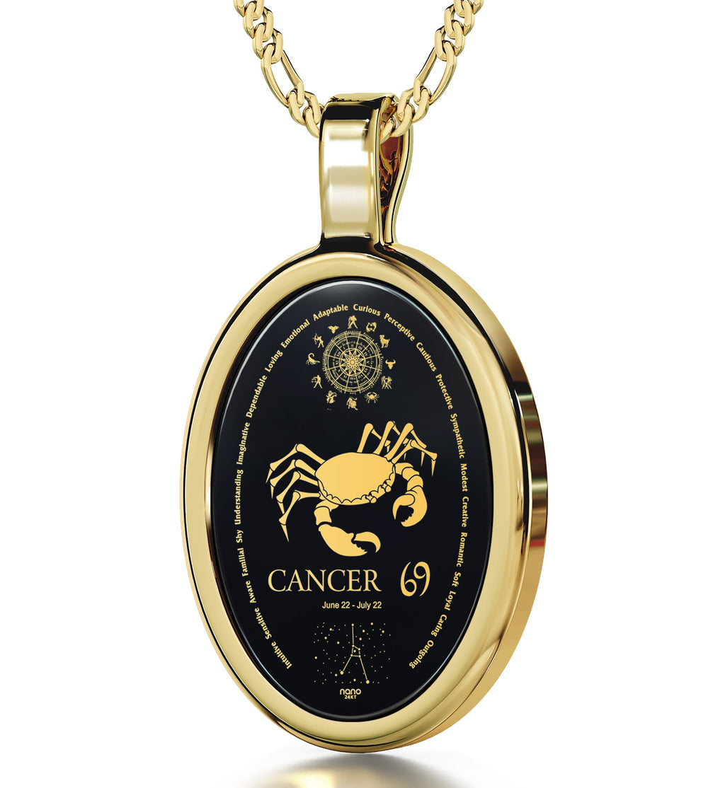 Cancer Zodiac Necklace | Dainty Astrology Pendant for Women