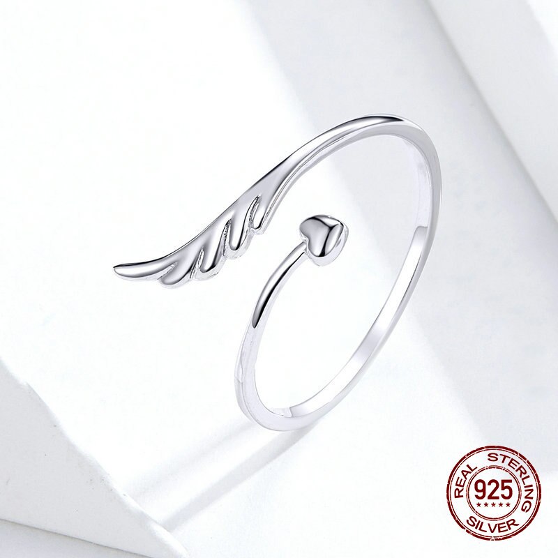 Angel Guardian Ring | 925 Silver Wing Open Ring