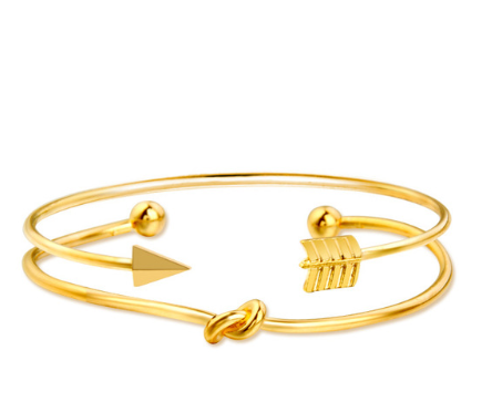 Heartbeat Infinity Bracelet Set | Rhinestone Charm