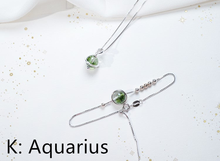 Astrology Birthstone Necklace in 925 Silver Custom