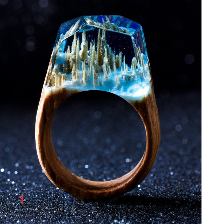 Time Ring | Resin & Wood Minimalist Ring