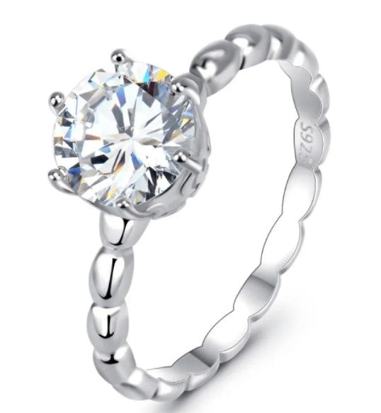925 Silver Diamond Ring | Minimalist Design