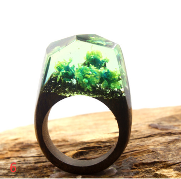 Time Ring | Resin & Wood Minimalist Ring