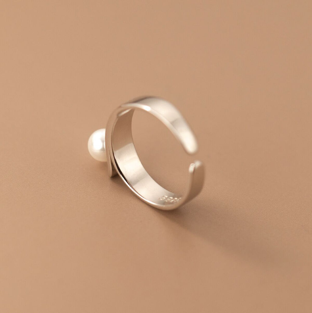 Korean Pearl Ring | Minimalist Design for Women