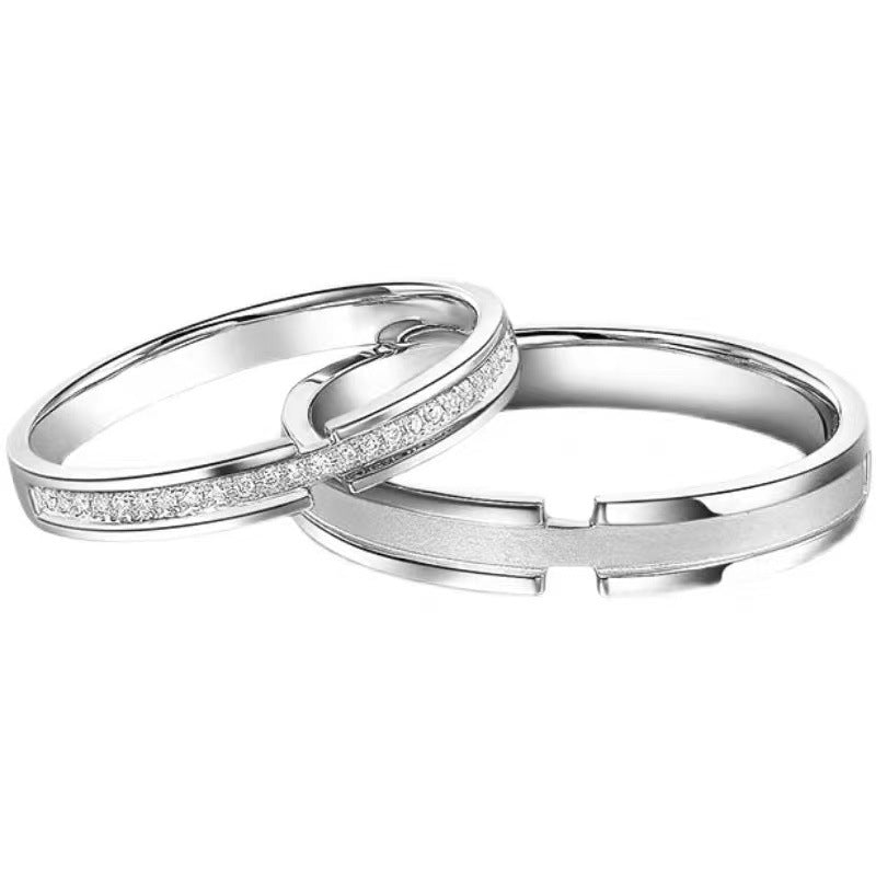 Starry Sky Rings for Men and Women in White Brass
