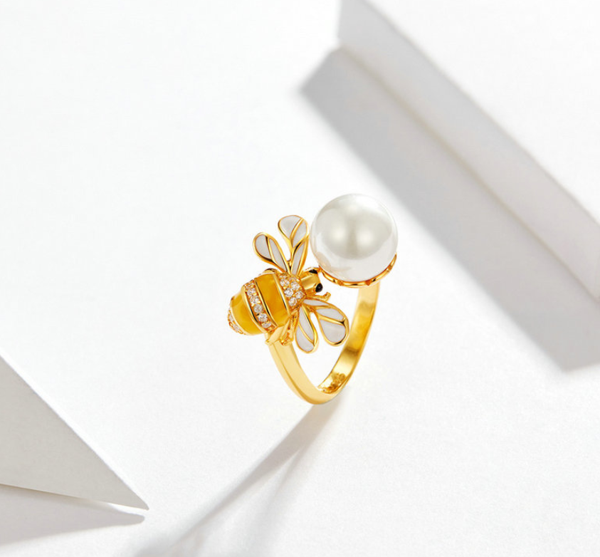Bee Ring | Open Adjustable Finger Ring