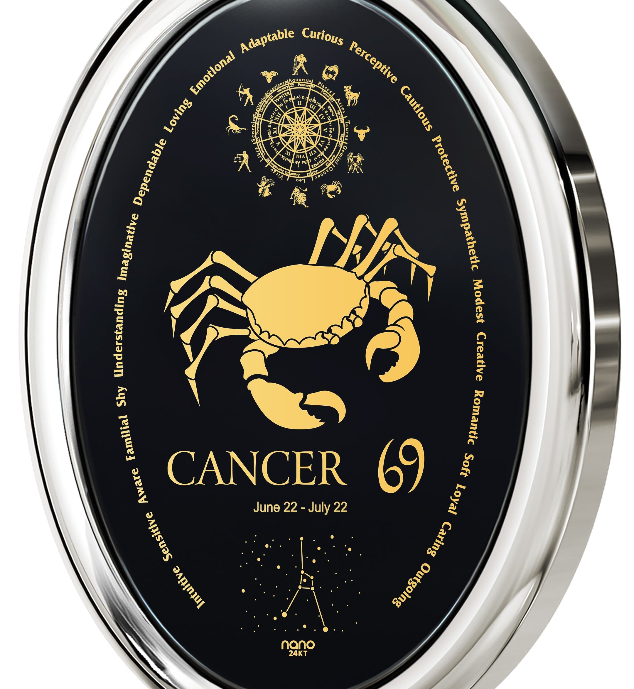 Cancer Zodiac Necklace | Dainty Astrology Pendant for Women