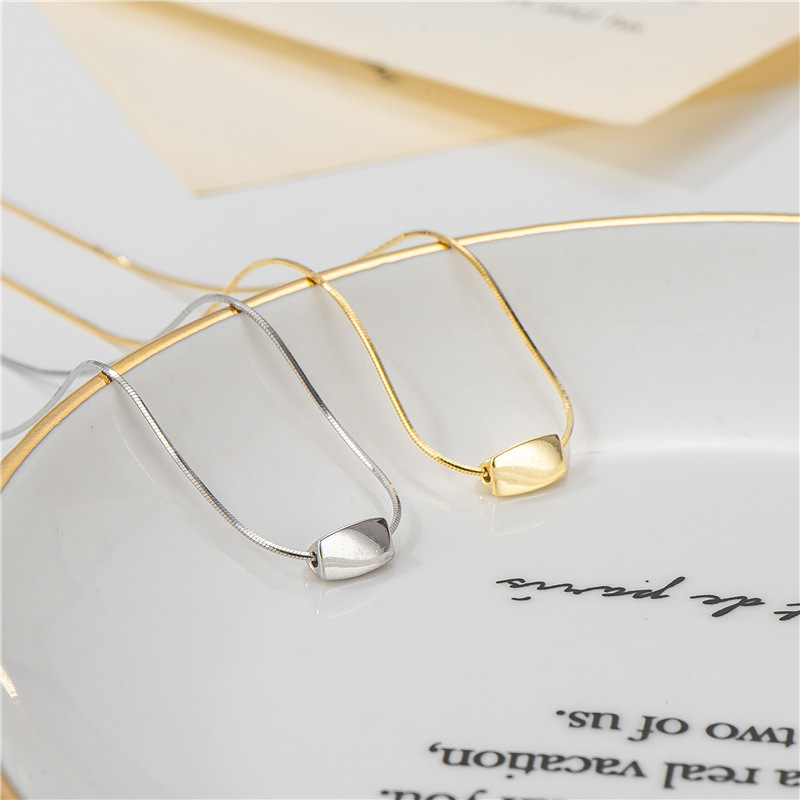 Geometric Snake Bone Necklace