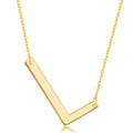 Beaux Bijoux Gold Initial Necklace for Women - Sideways Initial Necklace - Initial Necklaces for Women - Initial Monogram Gifts for Woman - l necklace initial - Gold Initials Necklace