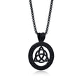 VNOX Norse Viking Necklace for Men - Celtic Trinity Knot Norse Amulet Pendant Necklace Black