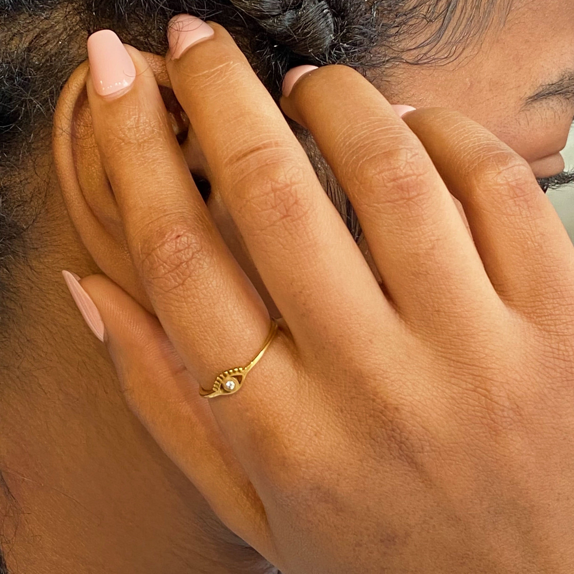 Pretty Eye Dainty Ring | Evil Eye Minimalist Ring