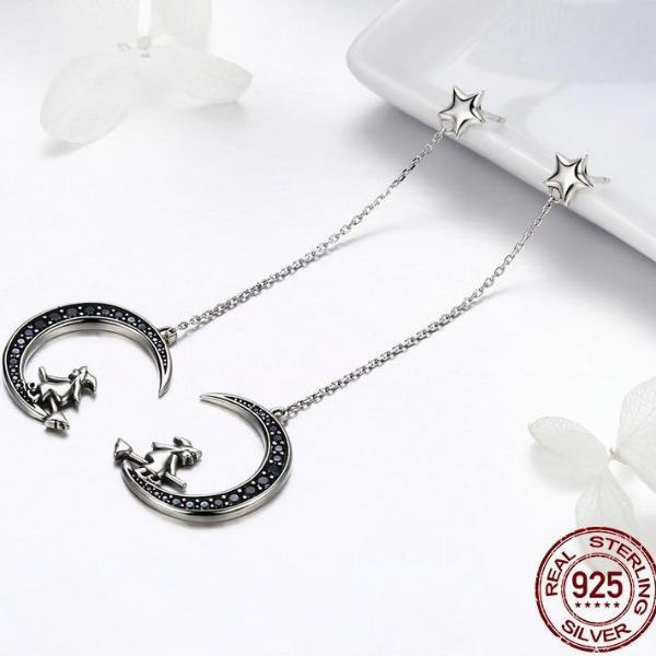 Magic Witch Silver Hoop Earrings | Versatile Mystical Jewelry
