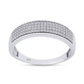 1/3 Carat (ctw) Round Cut Lab Grown Diamond Mens Wedding Band Ring In 14K White Gold Plated 925 Sterling Silver Jewelry (0.33 Cttw) Ring Size-7.5