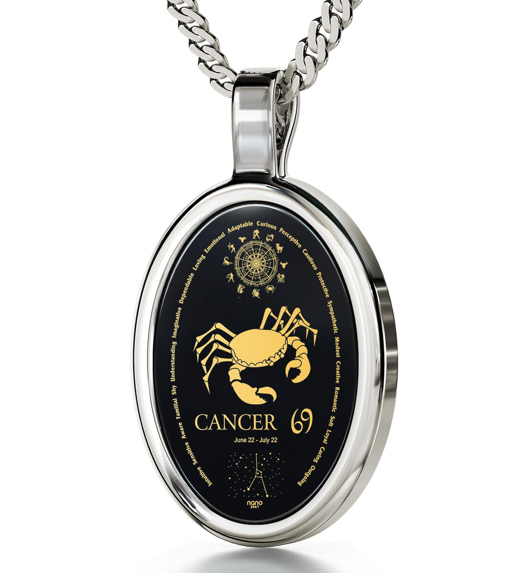 Cancer Zodiac Necklace | Dainty Astrology Pendant for Women
