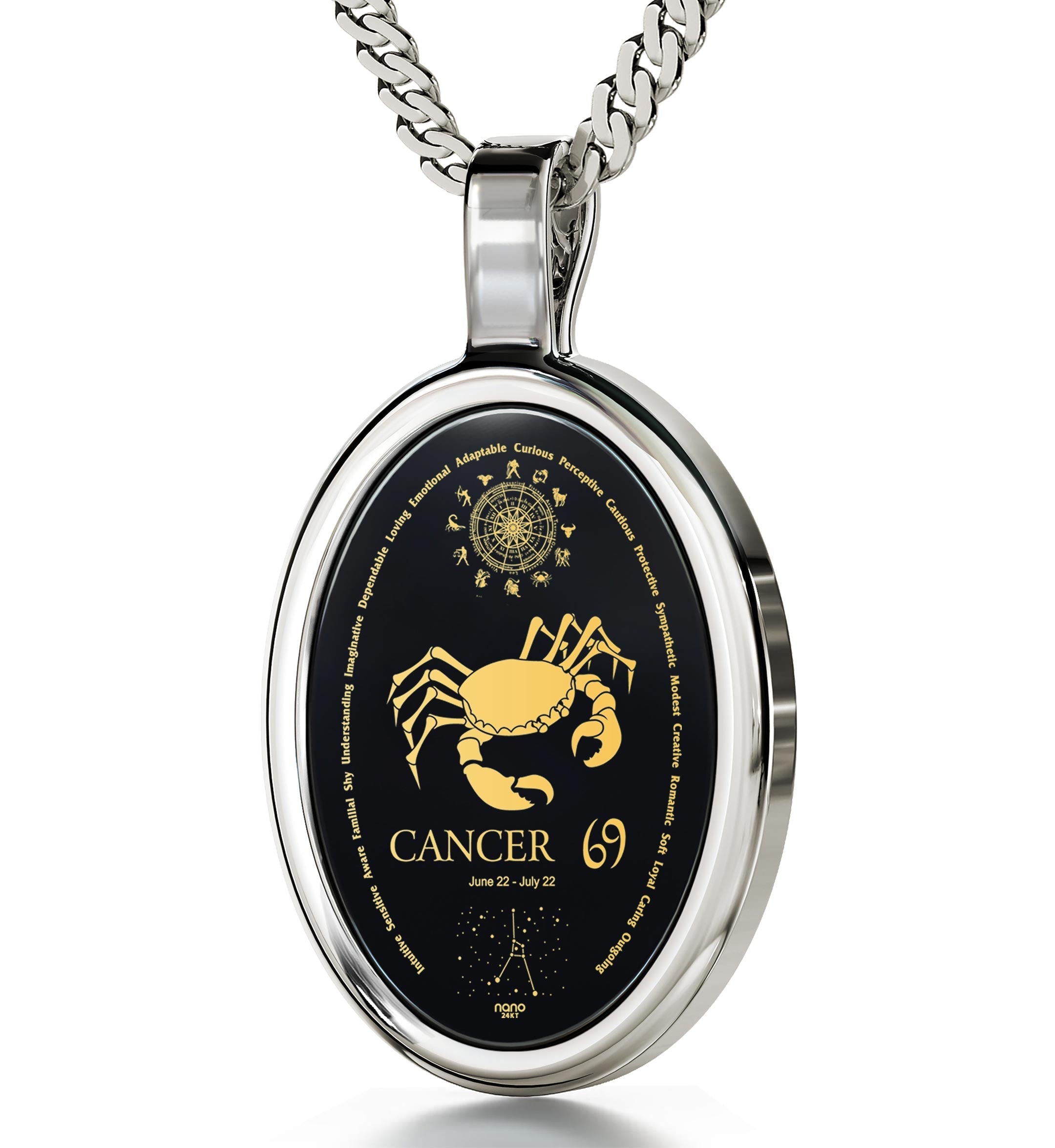 Cancer Zodiac Necklace | Dainty Astrology Pendant for Women