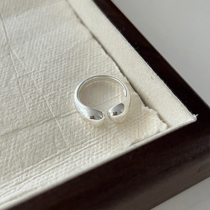 Minimalist Smooth Open Ring for Women