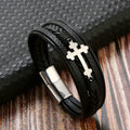 Personalized Multi-Layer Woven Leather Bracelet for Men | Custom Gift