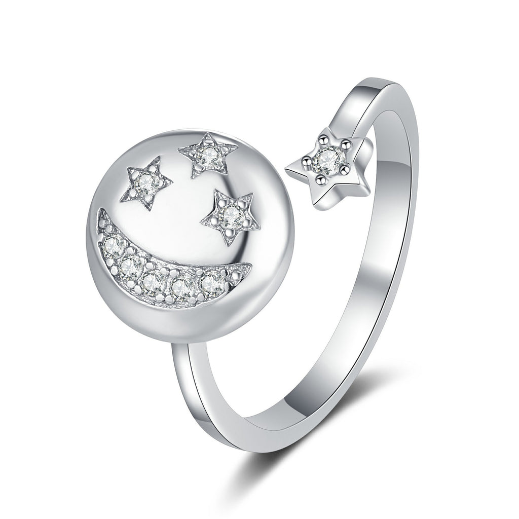 Clover Zircon Fidget Ring | Anxiety Relief Ring