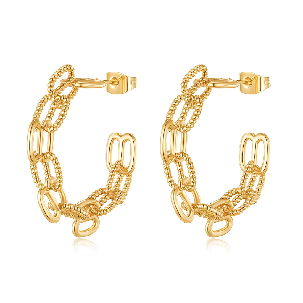 Small Gold Hoop Earrings | 14K Gold Plated Hypoallergenic Hoops