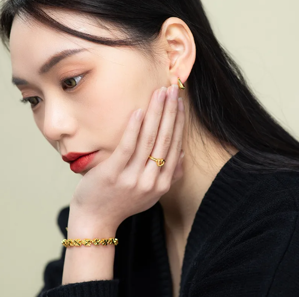 Gilded Gold Hoop Earrings | Elegant Women's Hoops